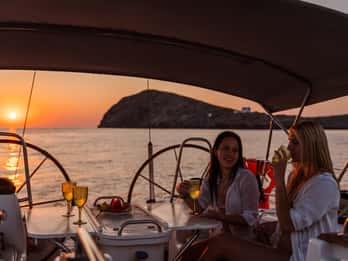 Héraklion : Croisière au coucher du soleil sur l'île de Dia avec plongée en apnée