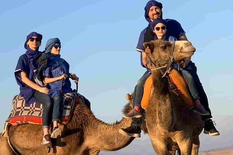 Kameelrit in Marrakesh in de oase Palmeraie