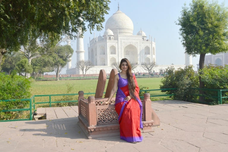 Delhi: privé Taj Mahal dagtocht met lunch en ticketoptieAuto + Gids + Lunch (Buffet)
