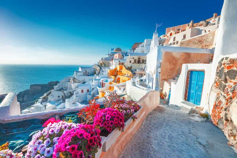Excursión a la costa de Santorini con traslado en barco, saltar el teleférico