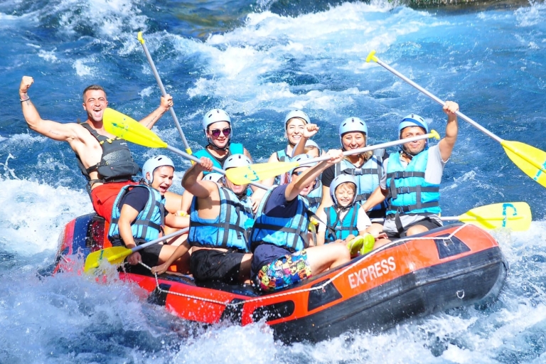 Van Side: Köprülü Canyon Rafting Tour met optionele tokkelbaanWildwaterraften en tokkelen met hoteltransfers en lunch