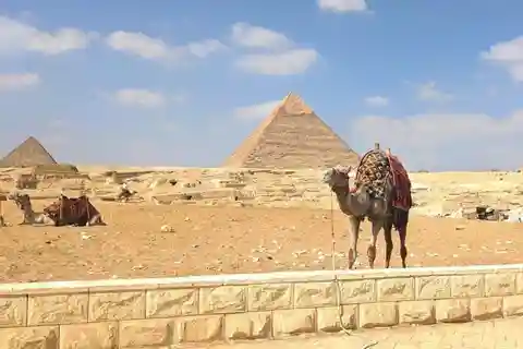 Kairo: Pyramiderna i Giza, dagstur till Egyptiska museet, kamel, lunch