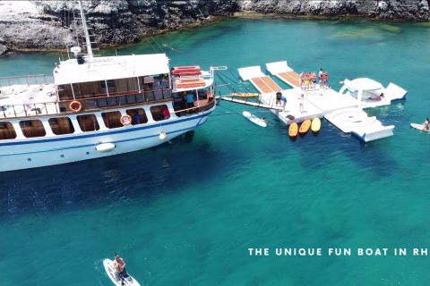 Rhodes: Boat Cruise with Food, Drinks, SUP, Kayak & Swimming
