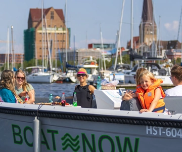 Rostock: Electric Boat Rental on the Warnow River
