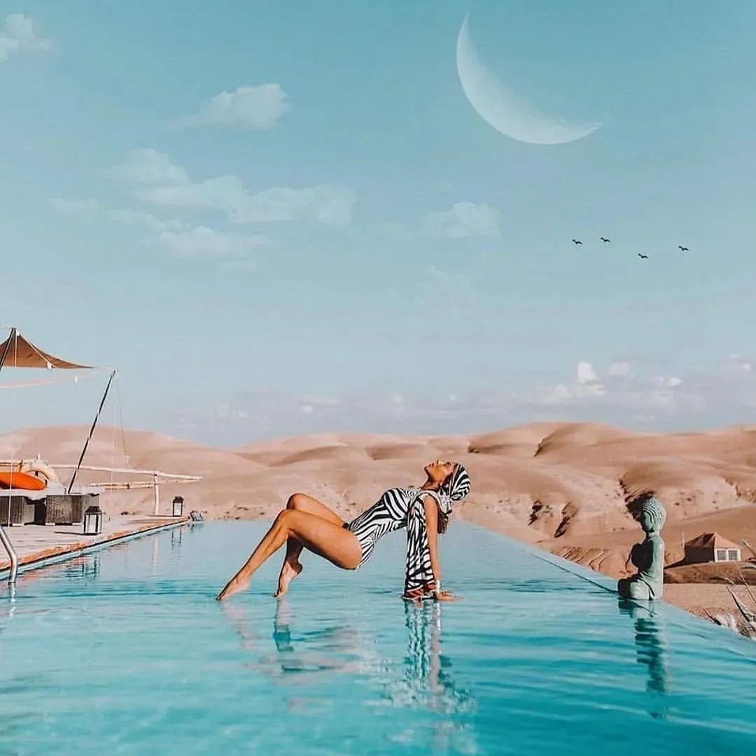 Marrakech : Dîner dans le désert d'Agafay avec musique et spectacle de feu