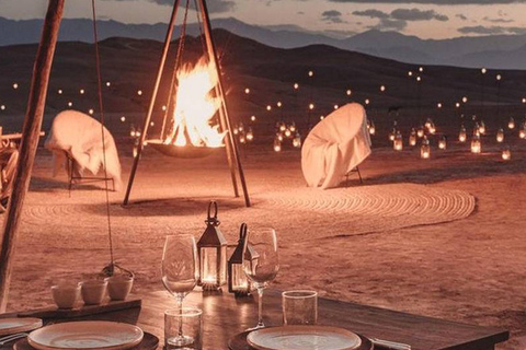 Marrakech: Agafay Desert Dinner with Music & Fire Show