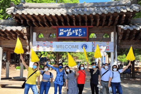 Från Seoul: Dagstur till Nami Island, Koreanska trädgården och Rail Bike