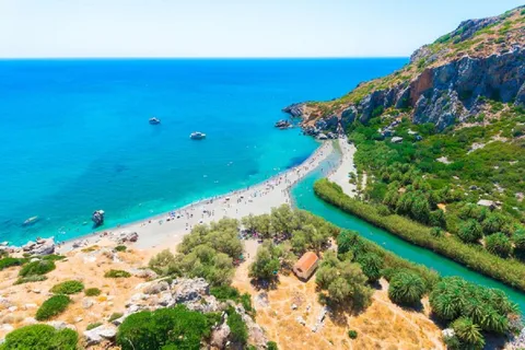 Da Rethymno: Escursione di un giorno alla spiaggia delle palme di Preveli e a Kourtaliotiko
