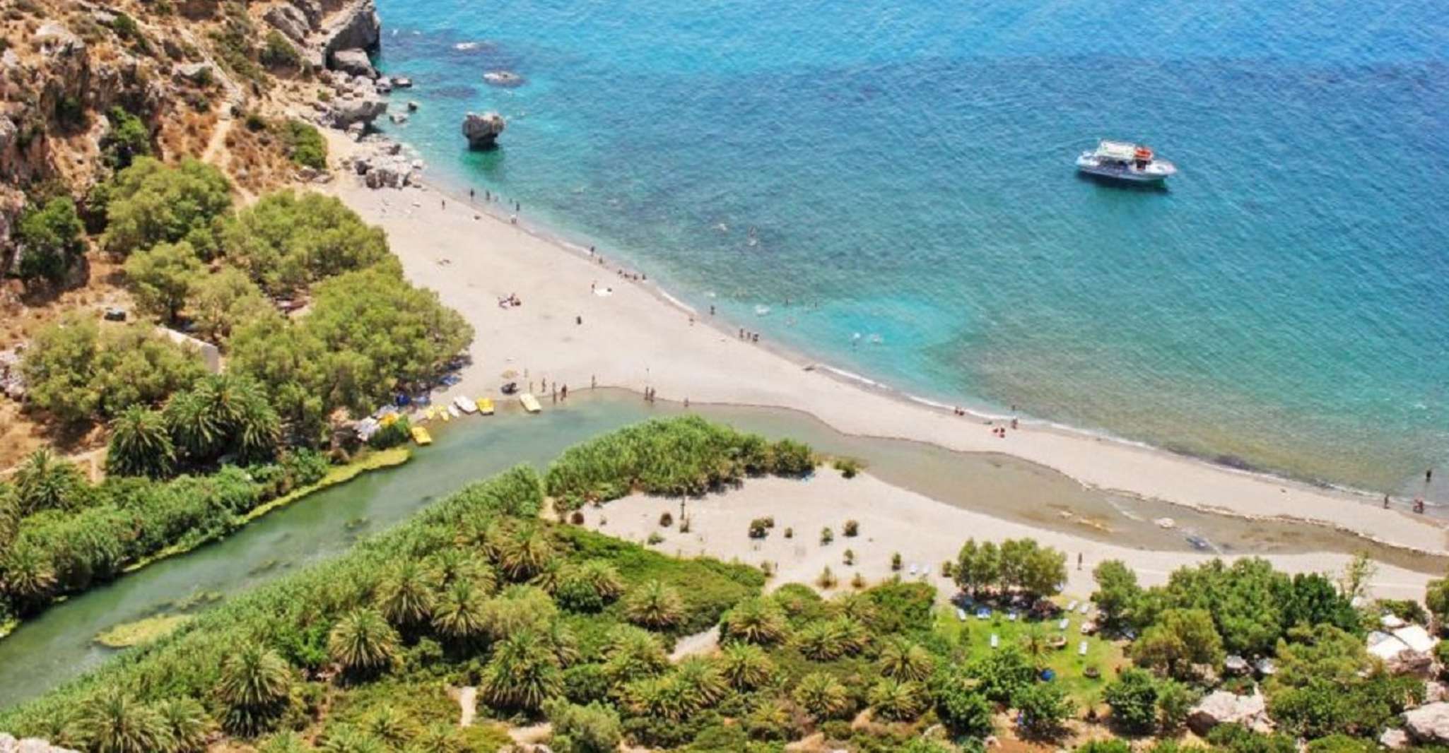 De Rethymno, excursión de un día a Preveli Palm Beach-Kourtaliotiko - Hizvo