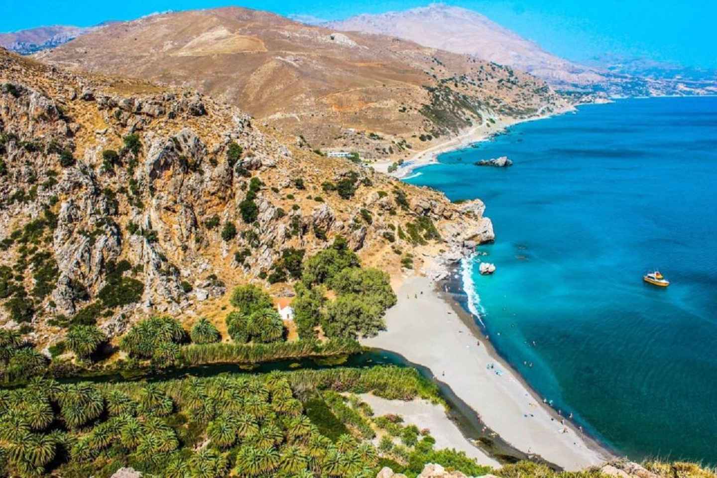 From Rethymno: Preveli Palm Beach and Kourtaliotiko Day Trip