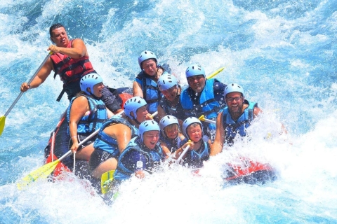 Van Side: Köprülü Canyon Rafting Tour met optionele tokkelbaanWildwaterraften en buggyrit met transfer en lunch