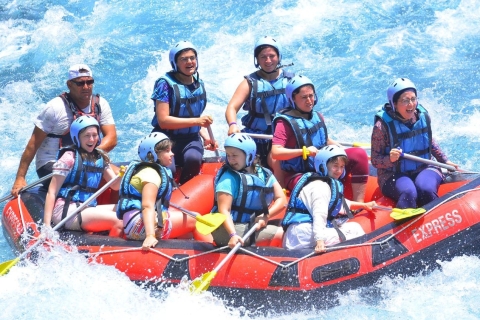Van Side: Köprülü Canyon Rafting Tour met optionele tokkelbaanWildwaterraften en jeepsafari met transfer en lunch