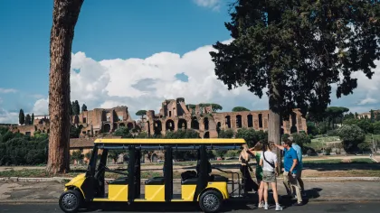 Rom: Appian Way Golf Cart Tour mit Eintritt in die römischen Katakomben