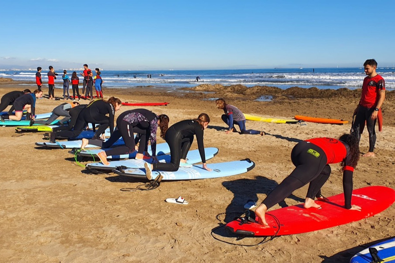 Valência: Aula de surfe para iniciantes na praia de Malvarrosa