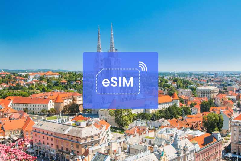 Zagreb : Croatie/ Europe eSIM Roaming Mobile Data Plan