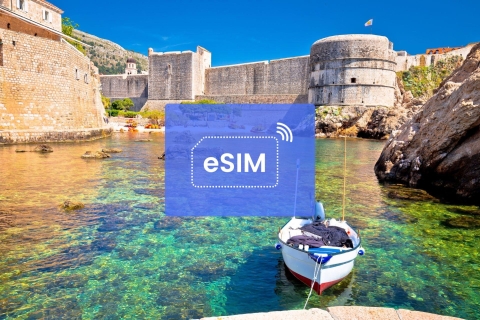 Dubrovnik: Croatia/ Europe eSIM Roaming Mobile Data Plan 5 GB/ 30 Days: 42 European Countries