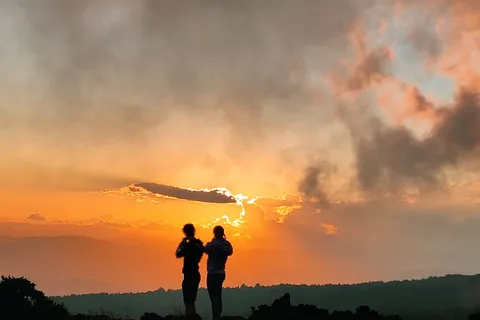 Etna excursions at sunset ancient craters and lava flows