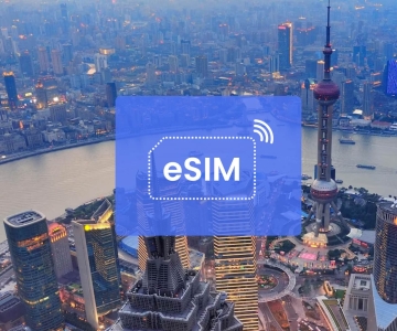 Шанхай: Китай (с VPN) или Азия eSIM-роуминг мобильных данных