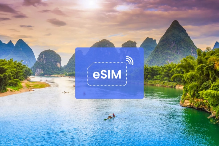 Guilin : Chine (avec VPN)/ Asie eSIM Roaming Mobile Data Plan10 Go/ 30 jours : 22 pays asiatiques