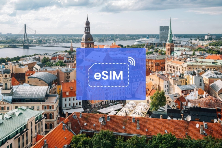 Ryga: Łotwa/Europa Plan danych mobilnych w roamingu eSIM50 GB/ 30 dni: tylko Łotwa
