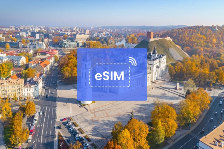 Wilno: Litwa/Europa Plan danych mobilnych w roamingu eSIM10 GB/ 30 dni: 42 kraje europejskie