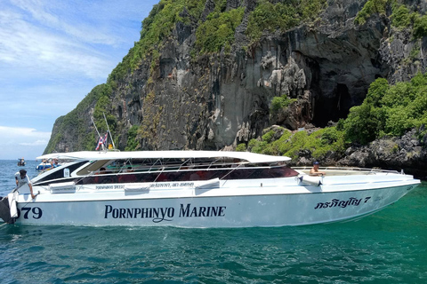 Au départ de Phuket : James Bond et les îles Phi Phi visite privée en bateauBateau rapide VIP privé pour les îles James Bond et Phi Phi