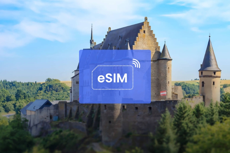 Luksemburg/Europa: Plan danych mobilnych w roamingu eSIM20 GB/ 30 dni: 42 kraje europejskie