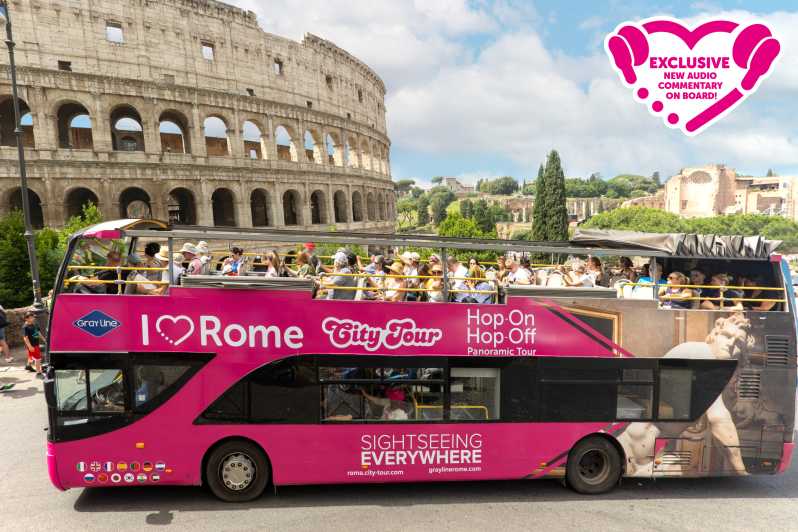 Roma: Tour en autobús turístico con paradas libres