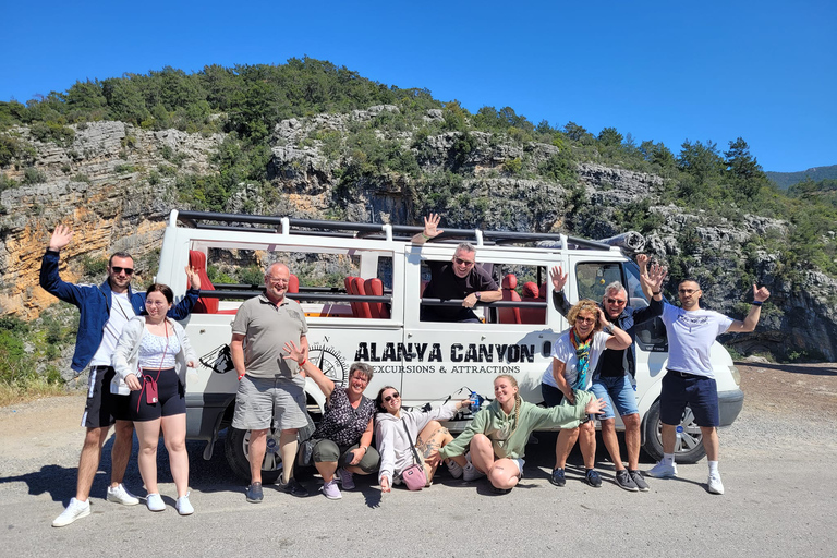 Alanya: Sapadere Canyon Watervallen &amp; Dwergen Grot TourTransfer van Alanya Centrum &amp; Kestel, Mahmutlar Hotels