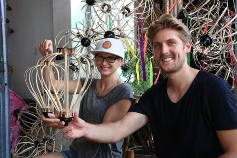 Hoi An: Making Art Foldable Lantern with Acrylic Painting