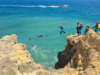 Albufeira: Guided Coasteering Tour with Cliff Jumping