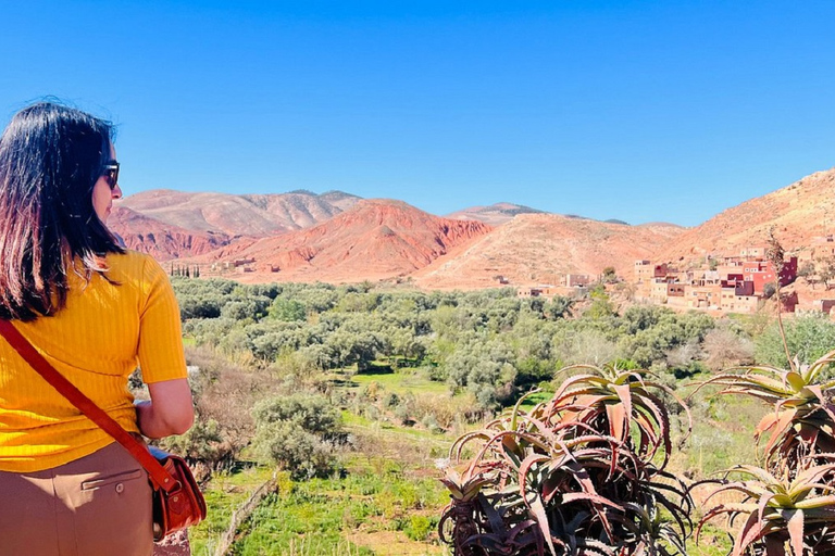 Marrakech ; randonnée dans les montagnes de l'Atlas à dos de chameau et au bord de l'eauExcursion d'une journée dans les montagnes de l'Atlas avec promenade à dos de chameau