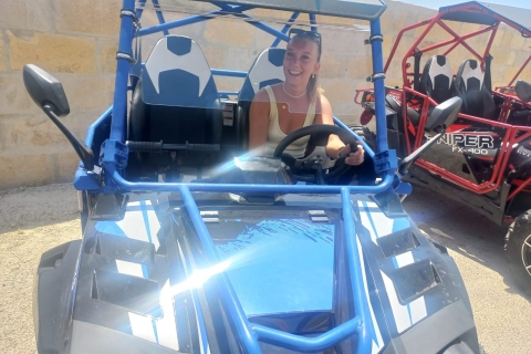 Malta: Excursión de un día entero en buggy por Gozo con almuerzo y paseo en barcoBuggy para 1 Persona ( 1 Solo Conductor)