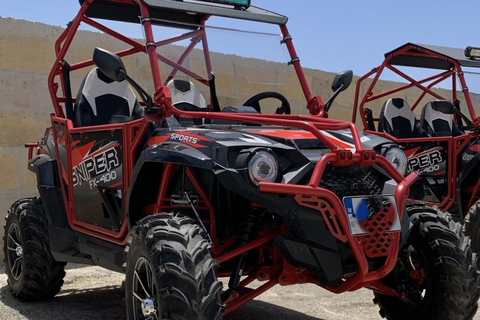 Malta: Excursión de un día entero en buggy por Gozo con almuerzo y paseo en barcoBuggy para 2 Personas (1 Conductor + 1 Pasajero)