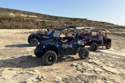 Malta: Gozo-buggytour van een hele dag met lunch en boottochtBuggy voor 2 personen (1 bestuurder + 1 passagier)