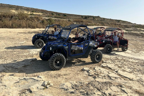 Malta: całodniowa wycieczka buggy po Gozo z lunchem i rejsem łodziąWózek dla 2 osób (1 kierowca + 1 pasażer)