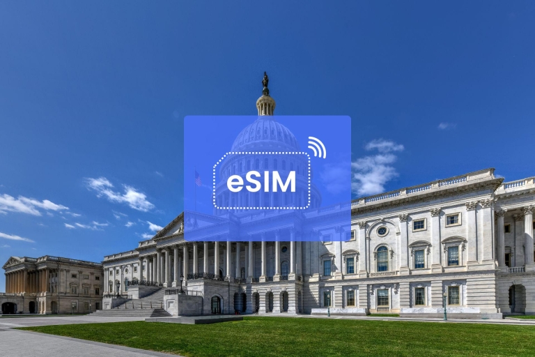 Waszyngton: pakiet danych mobilnych eSIM w roamingu w USA/Amerach Północnych5 GB/ 30 dni: 3 kraje Ameryki Północnej