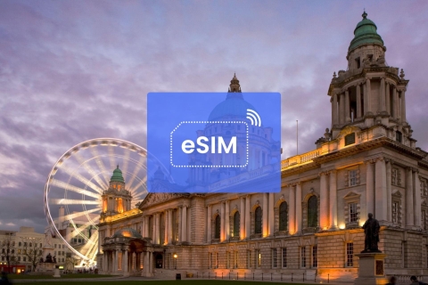 Belfast: UK/ Europe eSIM Roaming Mobile Data Plan 50 GB/ 30 Days: 42 European Countries