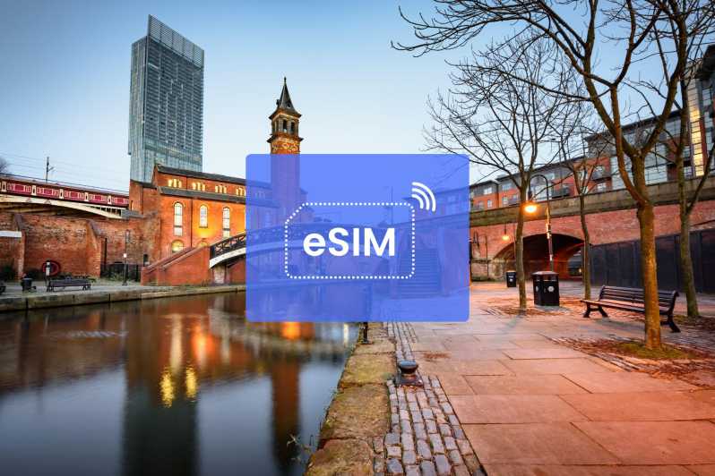 Manchester: piano dati mobile per roaming eSIM Regno Unito/Europa