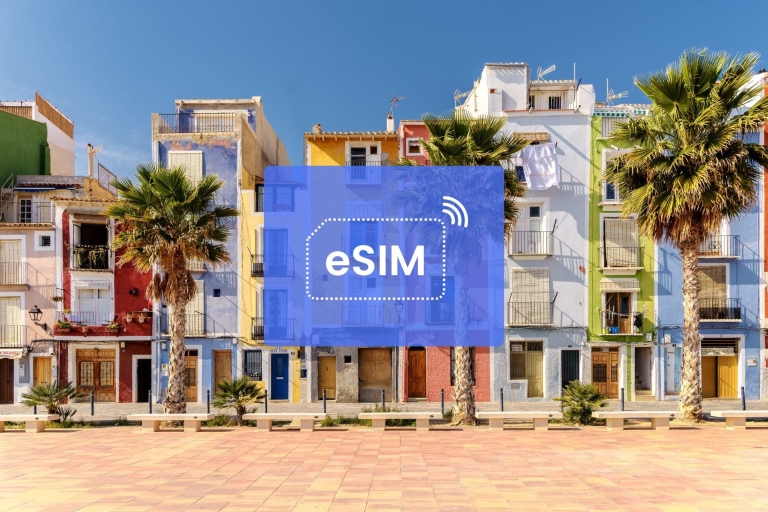 Alicante: Hiszpania/Europa Plan danych mobilnych w roamingu eSIM1 GB/ 7 dni: 42 kraje europejskie