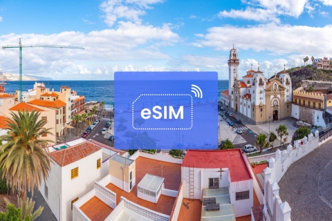 Wyspy Kanaryjskie: Hiszpania/Europa eSIM Roamingowy pakiet danych mobilnych1 GB/ 7 dni: 42 kraje europejskie