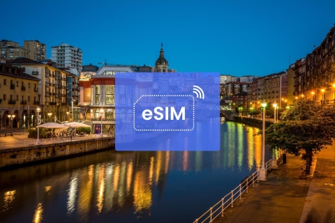 Bilbao: Spain/ Europe eSIM Roaming Mobile Data Plan 1 GB/ 7 Days: Spain only