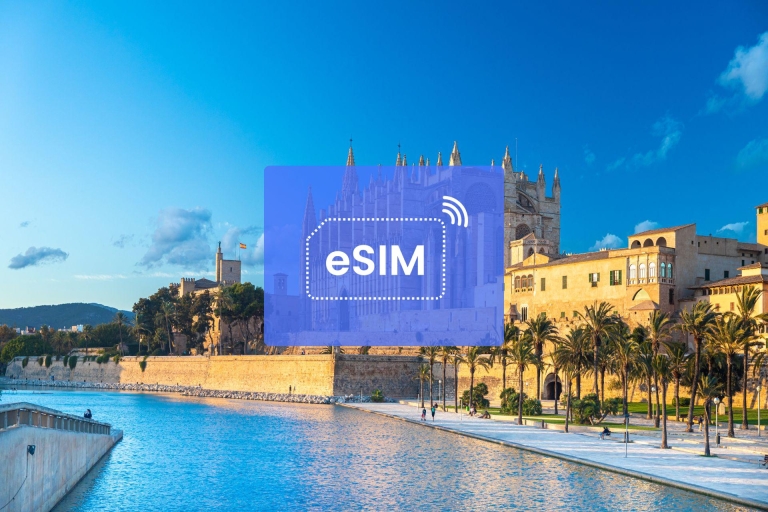 Palma (Mallorca): Hiszpania/Europa Plan danych mobilnych w roamingu eSIM1 GB/ 7 dni: 42 kraje europejskie