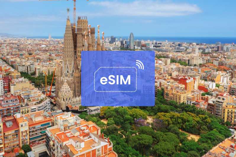 Барселона: Испания или Европа, тарифный план мобильной передачи данных eSIM в роуминге