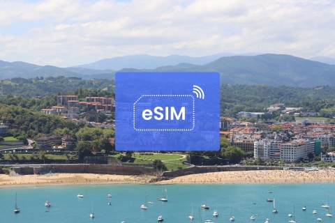 San Sebastian: Hiszpania/Europa eSIM Mobilna transmisja danych w roamingu5 GB/ 30 dni: 42 kraje europejskie