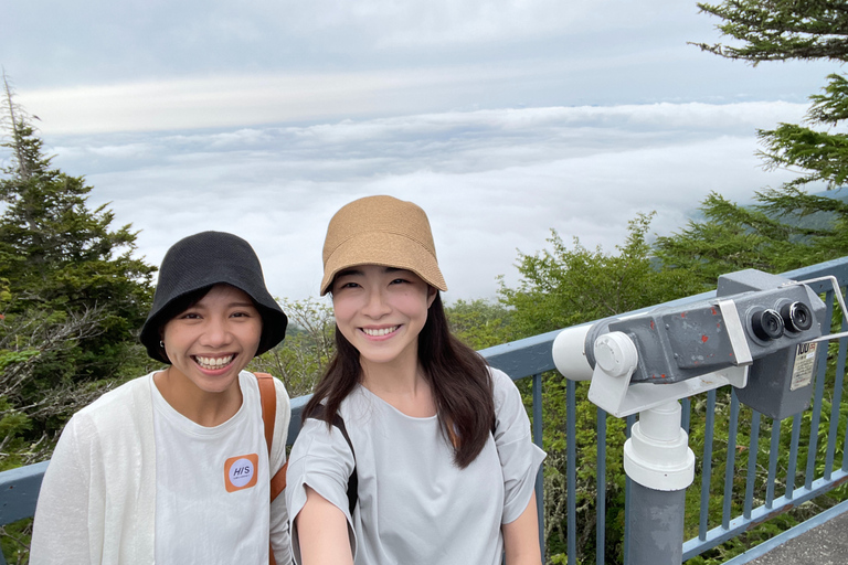 Depuis Tokyo : Excursion au Mont Fuji et à Hakone avec retour en train BulletRetour en train Bullet Shinkansen avec déjeuner inclus