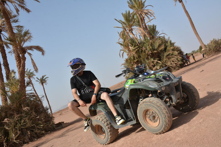 Vanuit Marrakesh: quadtour bij zonsondergang in de woestijn en kameelrit