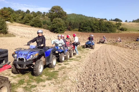 Guided quad tour with aperitif in the wood