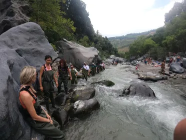 Fluss-Trekking Gole Alcantara