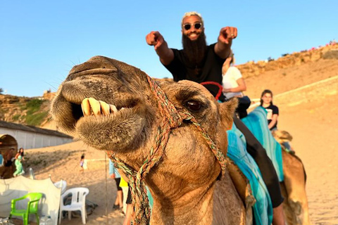 Tangier: Achakar Beach Sunset Camel Ride &amp; Moroccan Dinner